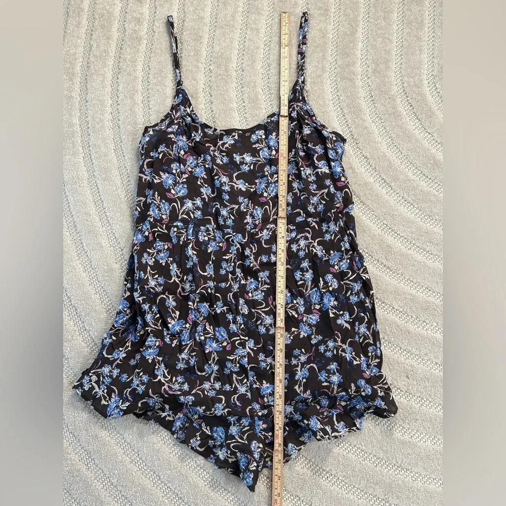 Free People Pretty Baby Floral Ruffle Hem Romper Boho - L